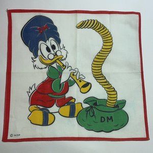 Vintage Walt Disney Productions   Donald Maestro Playing Flute & Money Hankie